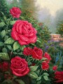 Une rose rouge parfaite Thomas Kinkade